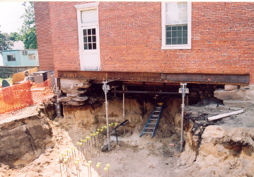 Foundation Underpinning with Helical Piles